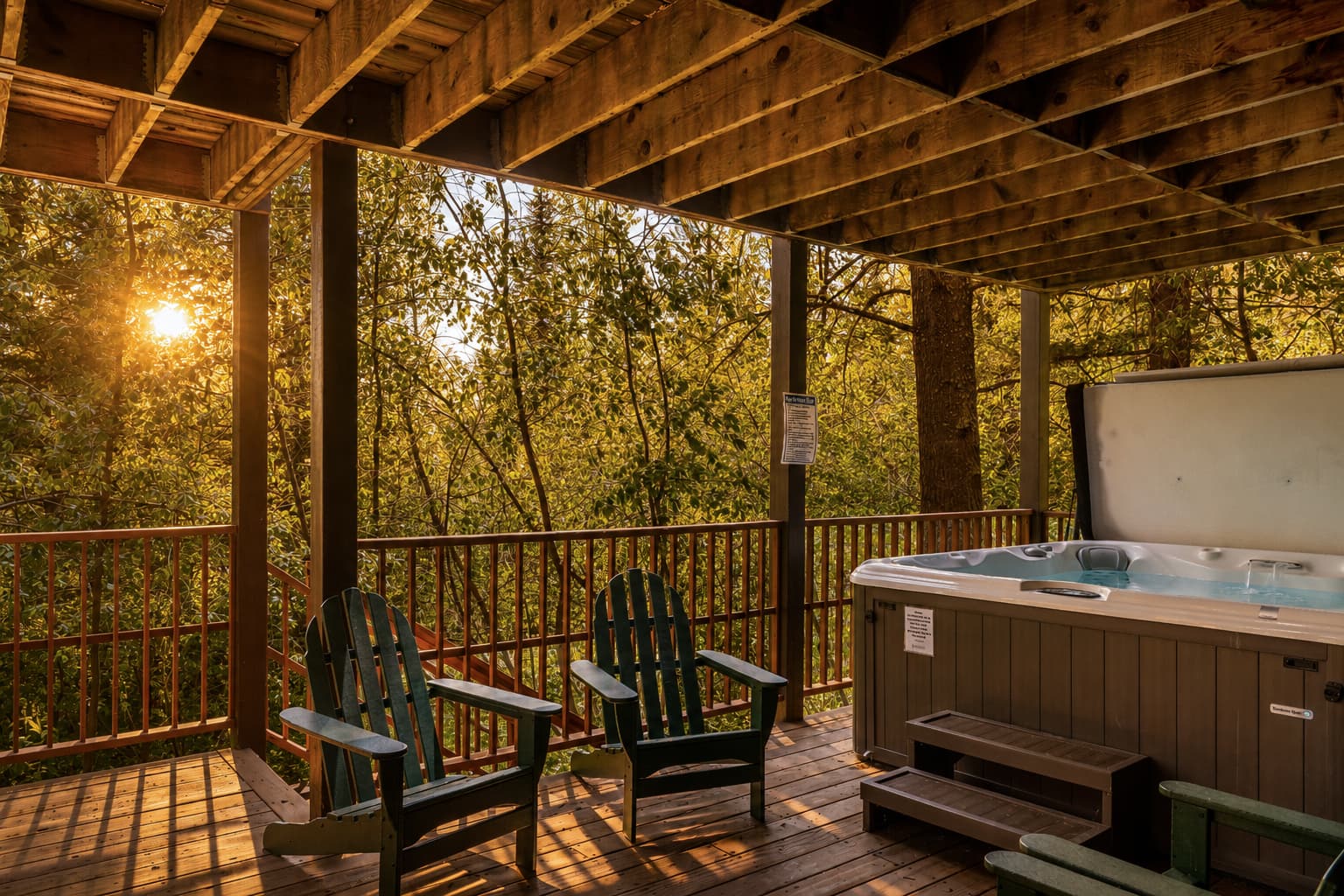 Lower Deck w/ Hot Tub
