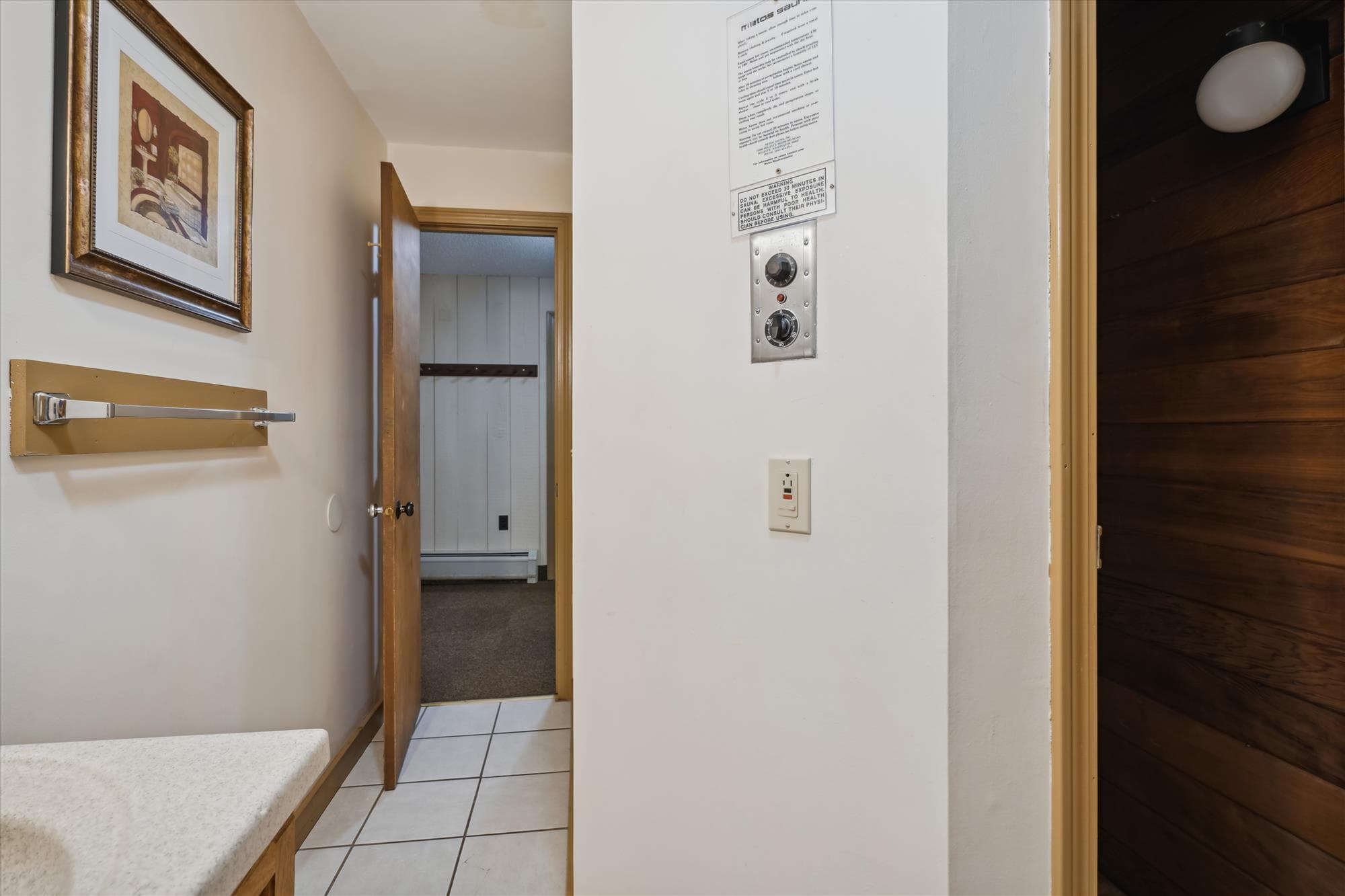 Full bathroom with Shower only and sauna, entrance level