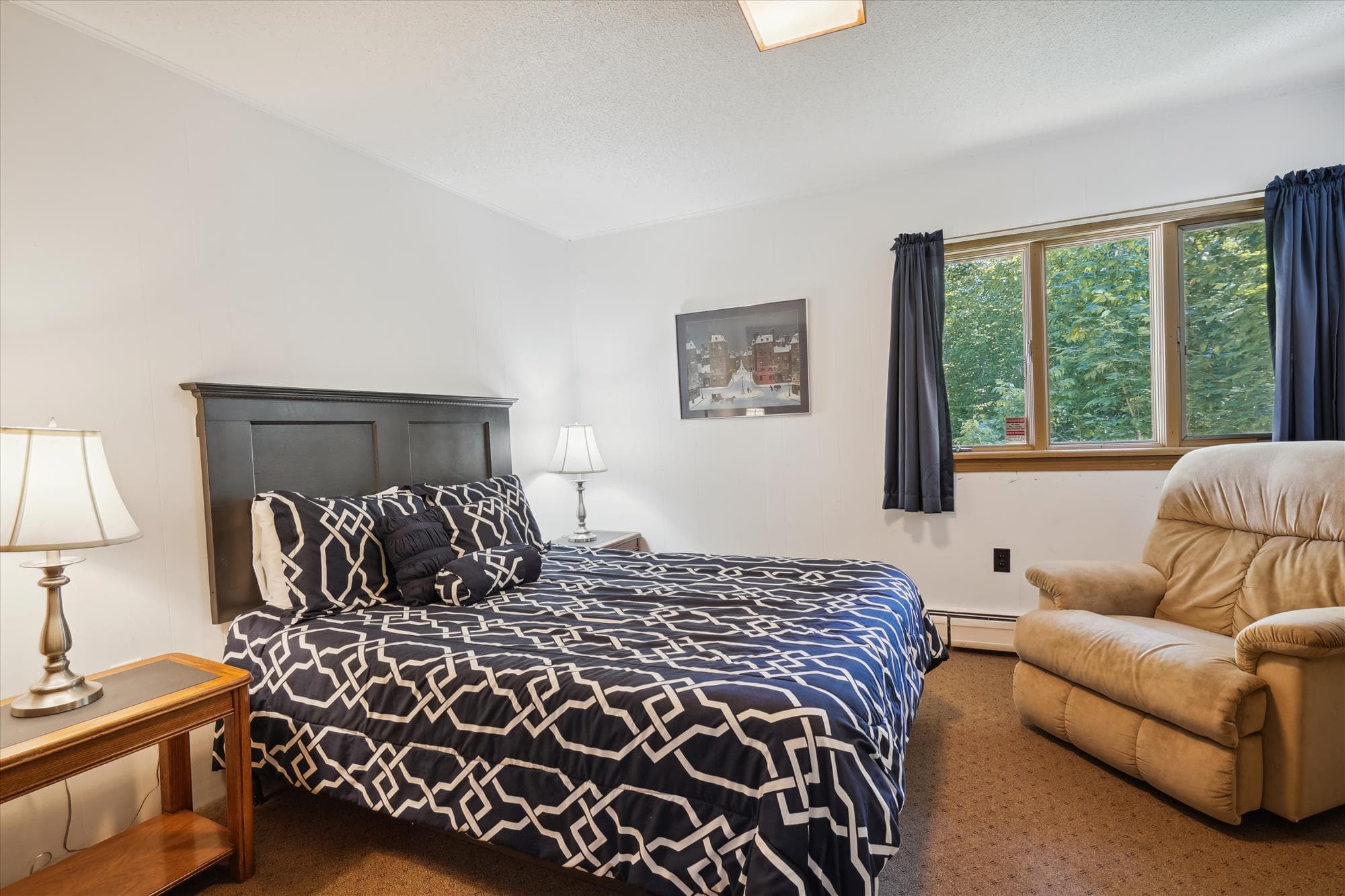 Queen bedroom on lower level