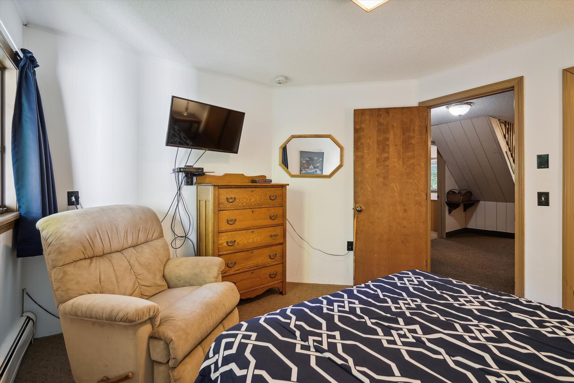 Queen bedroom on lower level