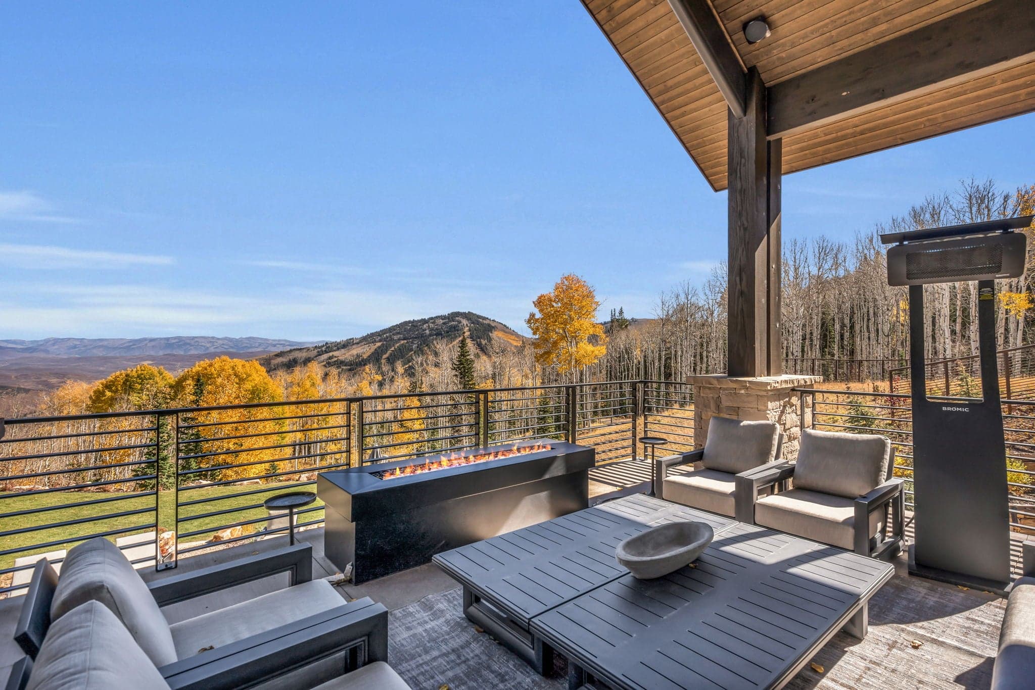 Outdoor Arm Chairs, Coffe Table, and a Fire Pit