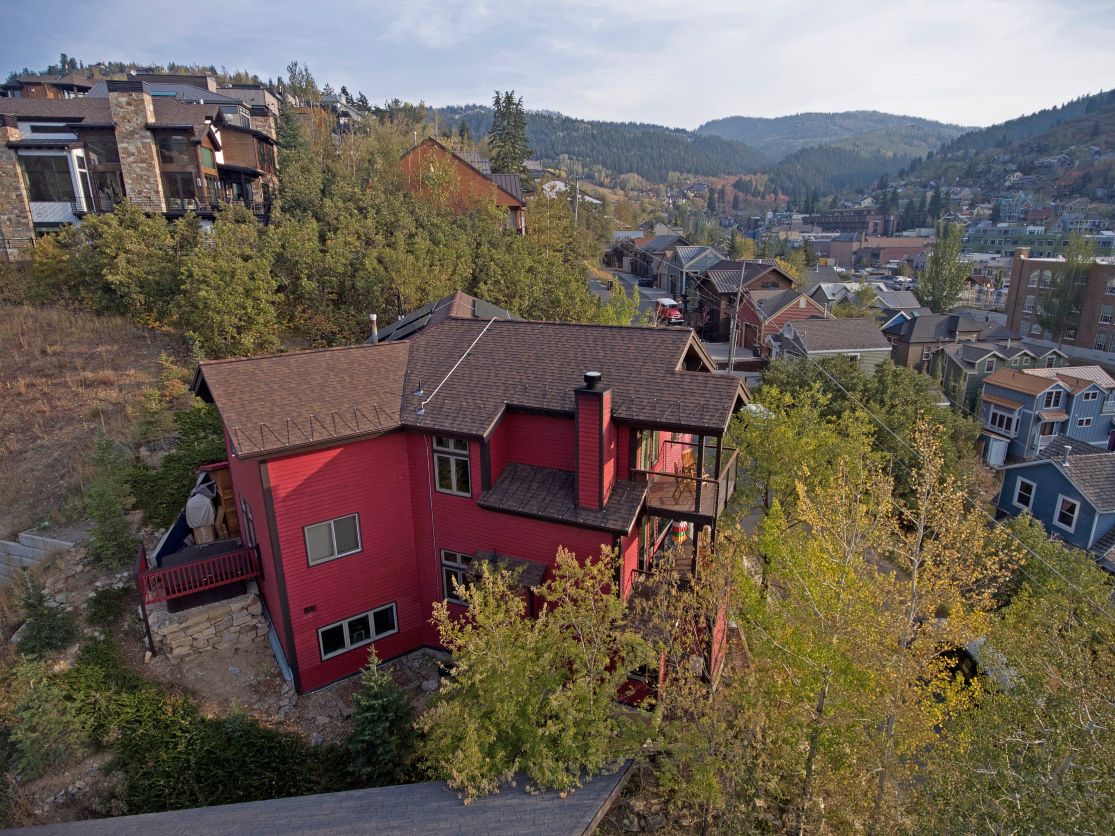 Aerial View of Main Street Luxury Park City Vacation Rental