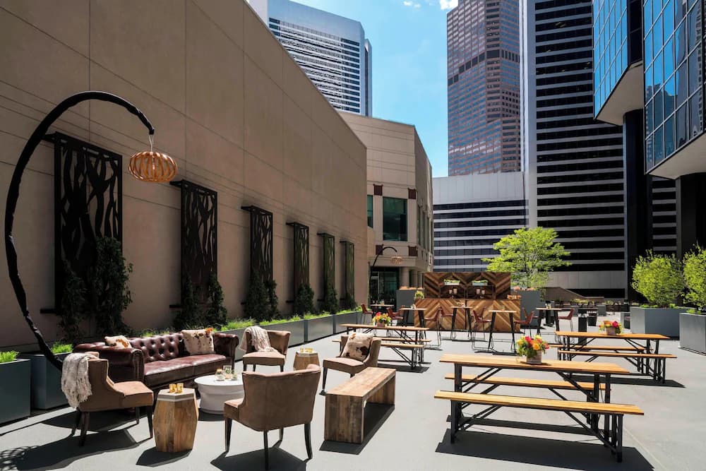 Outdoor banquet area