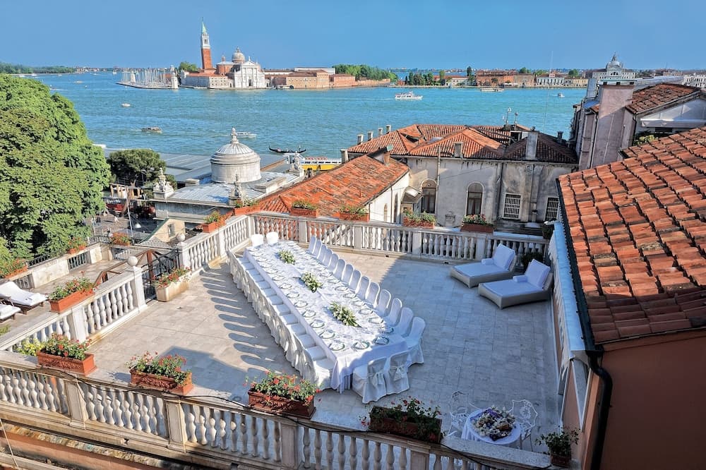Outdoor wedding area