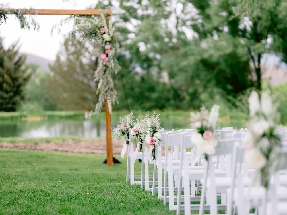 Outdoor wedding area