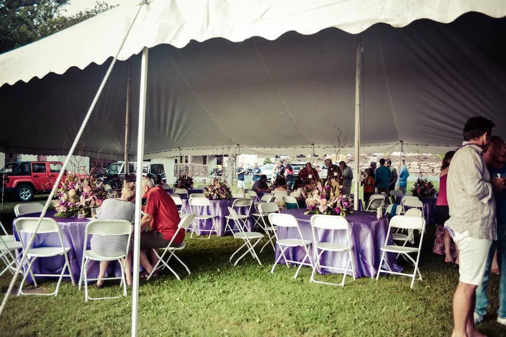 Outdoor wedding area
