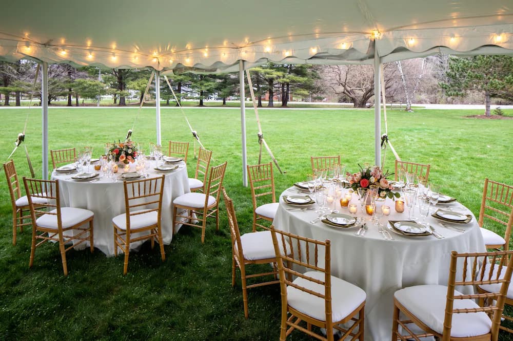 Outdoor wedding area