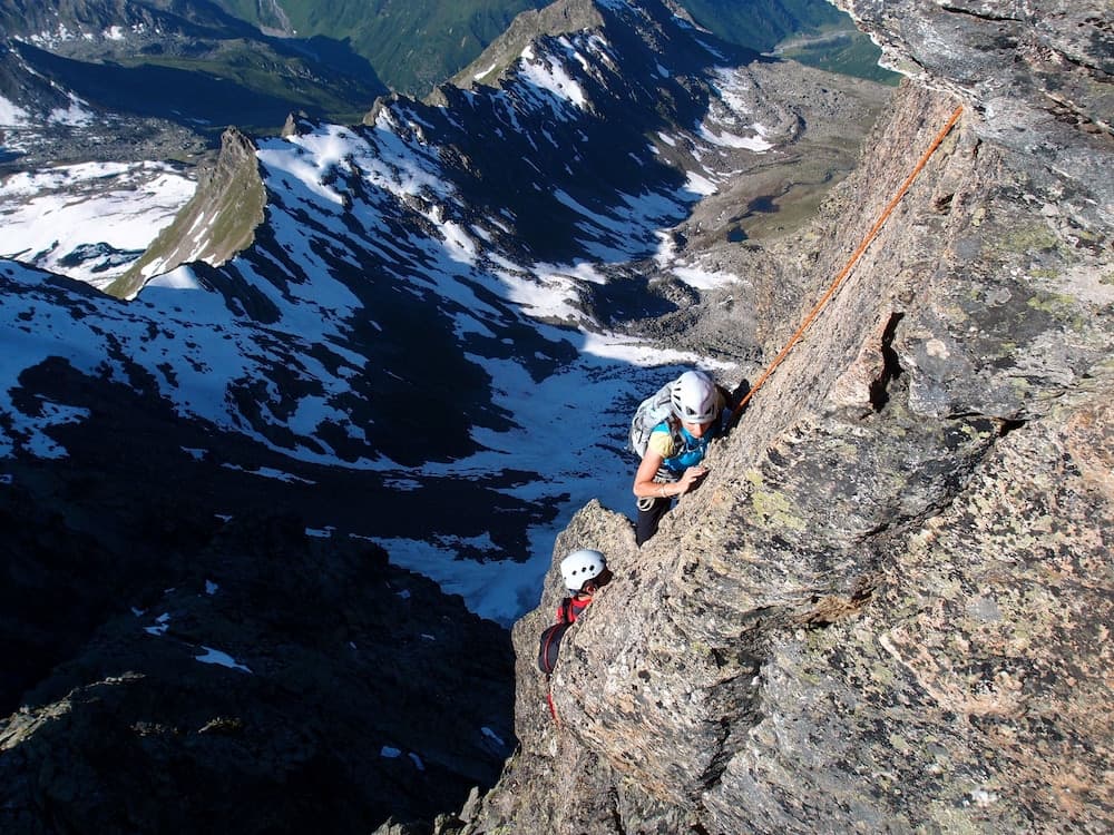 Outdoor rock climbing
