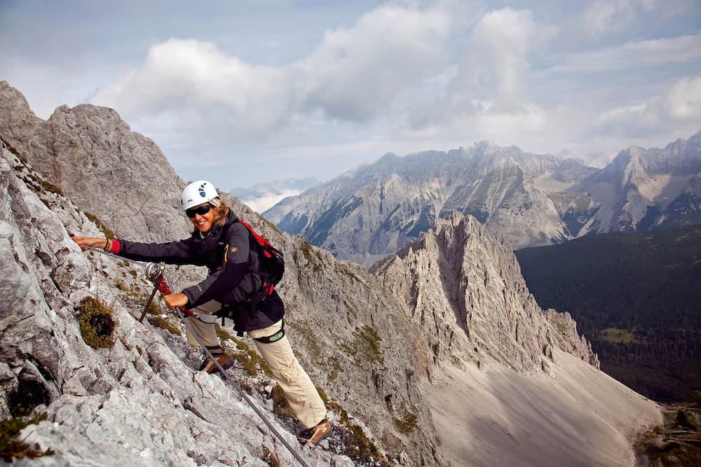 Outdoor rock climbing