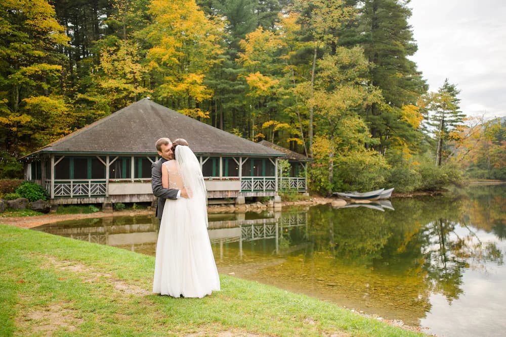 Outdoor wedding area