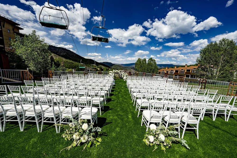 Outdoor wedding area